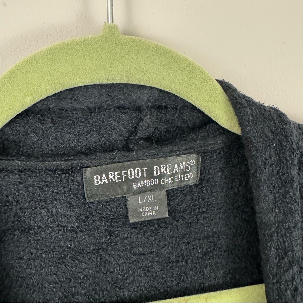 Barefoot Dreams Long Open Front Cardigan size L/XL Black Soft Lounge - Picture 5 of 9